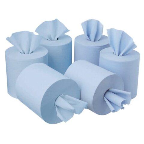 Centrefeed Rolls 2ply 150m x 167mm Blue Pack of 6